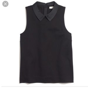 Madewell Black Shiny Collar Tank Size M